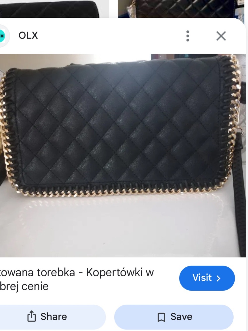 Urban Expression new Quilted Black Crossbody Bag with Gold Chain